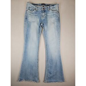 VTG Aeropostale Jeans Womens 9/10 30x31 Super Flare Light‎ Wash Denim Y2K BOHO
